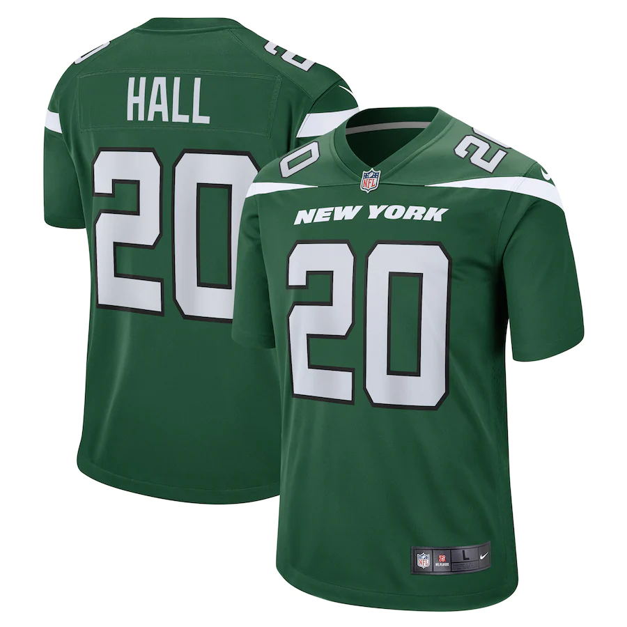 New York Jets Breece Hall #20 Nike Green Alternate Official NFL Game 2022 Draft NFL Jersey->new york rangers->NHL Jersey